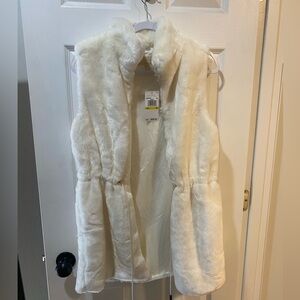 Michael Kors Faux Fur White Vest